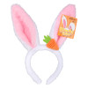 Plush bunny ears with carrot bulk 72 pieces 4 colors pink 2.