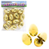 Metallic gold Easter eggs bulk 576 pieces 2.375 inch hinged.