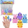 Easter finger puppets bulk 864 pieces 2 inch four assorted styles with packaging.