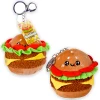 Plush Cheeseburger Backpack Clip-On Bulk 144 Pieces