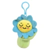 Flower Backpack Clip Plush Toys 5" Each