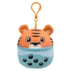 Bubble Tea Plush Animal Backpack Clip Toys 4" Each