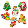 3D Mould & Paint Christmas Magnet Toys Wholesale Case of 36