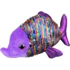 Fish Purple Rainbow Sequins Soft Plush Toy by Gitzy 12 Inch Main Picture