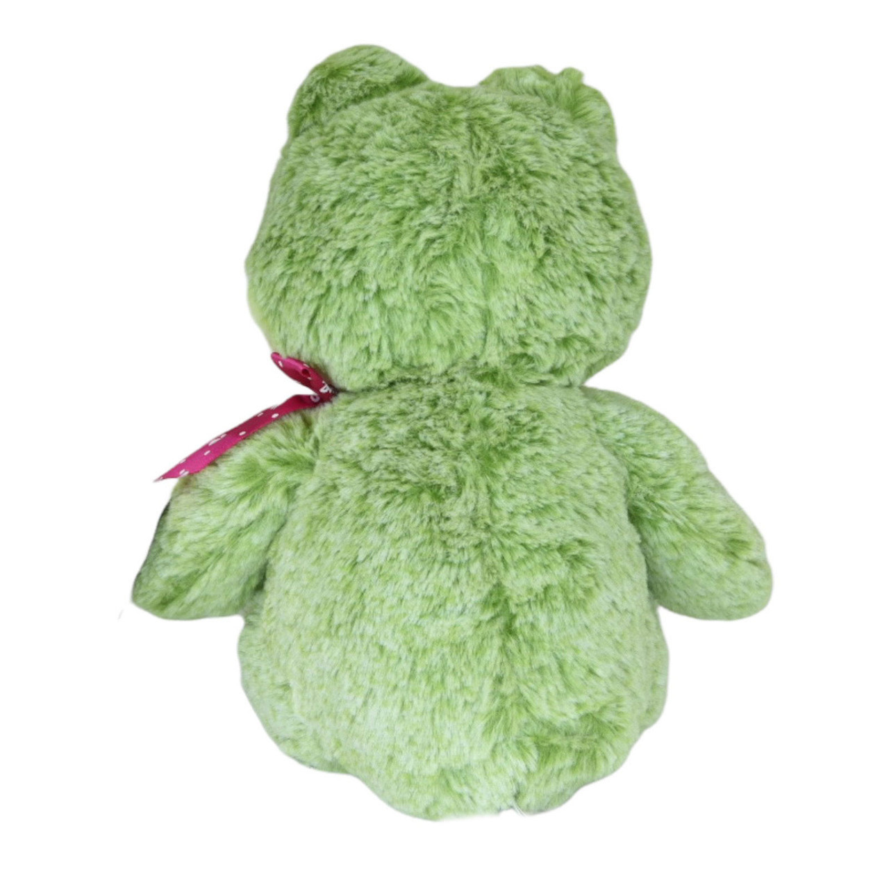 Green Frog Lovey Plush 10 Stuffed Animal Baby Toy A&A Global Pink