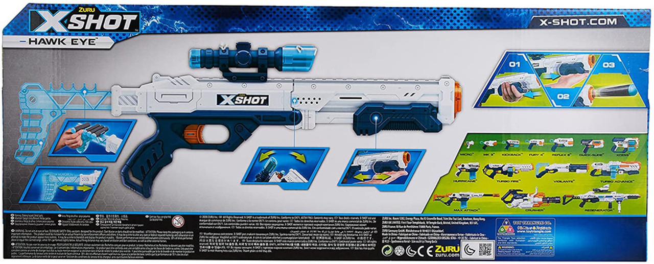 ZURU X-Shot Excel Hawk Eye Foam Dart Blaster