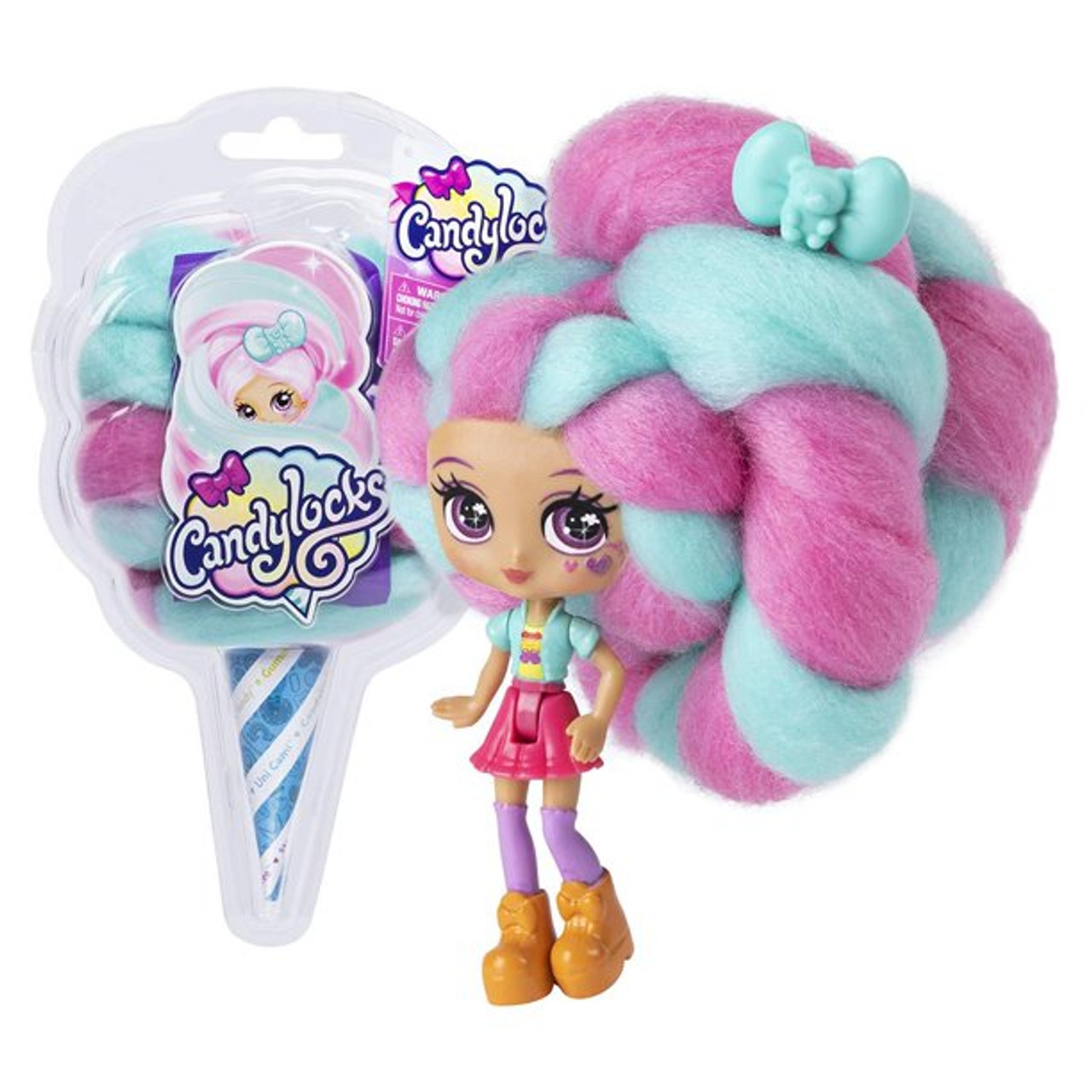 Candylocks Doll with Cotton Candy Scented Hair Assorted -9 Piece Kit