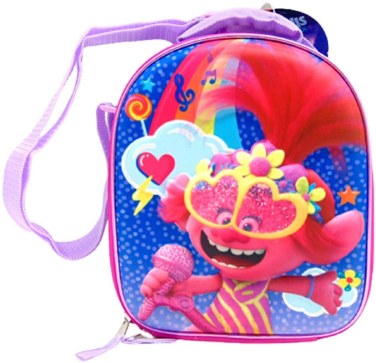TROLLS PRINCESS POPPY Girls Metal Tin Lunch Box Kids Carry All Toy Gift  Case Bag
