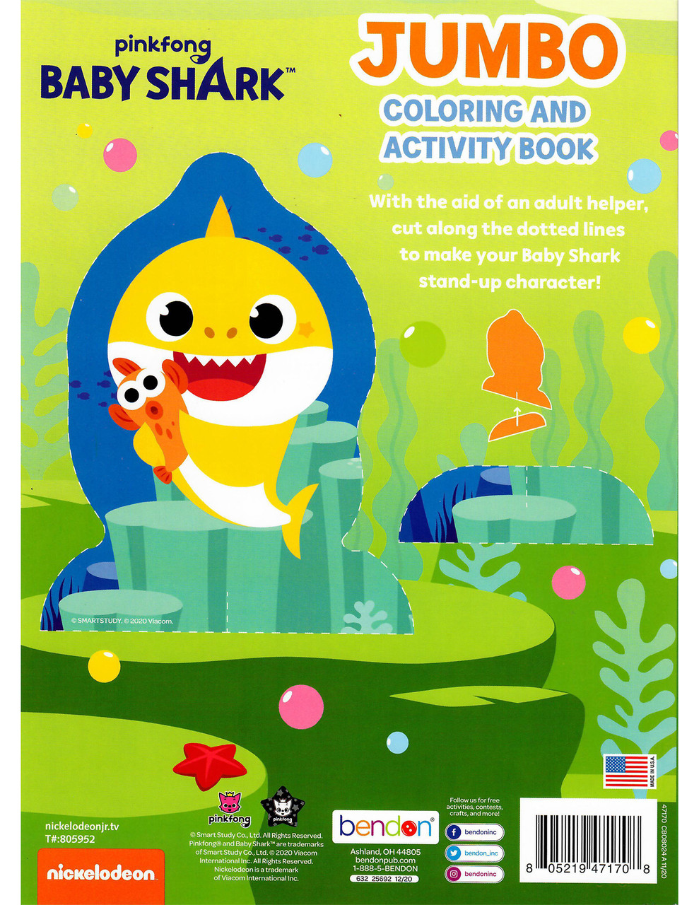 Baby Shark Jumbo Coloring Book – Nickelodeon, 80 Pages