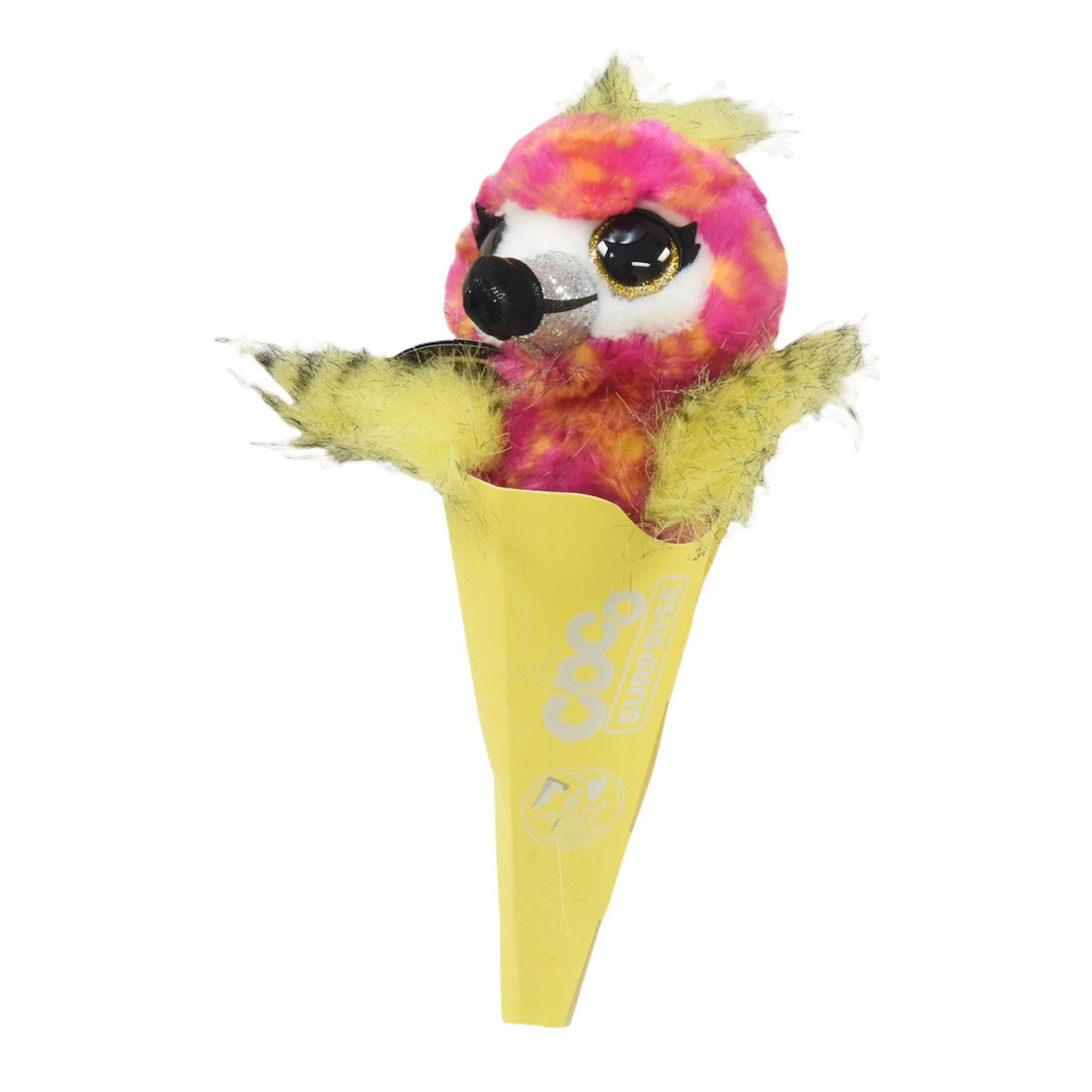TOYBARN : Zuru Coco Surprise Neon Cones Flamingo Plush Toy with