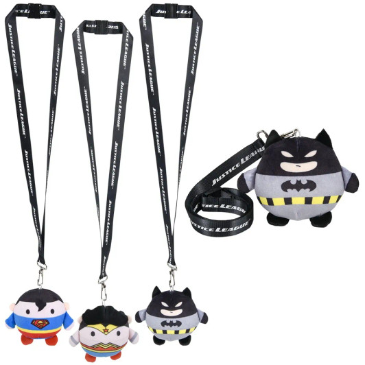 Squishy-Ishies Justice League Plush Lanyards Bulk 252 Pieces