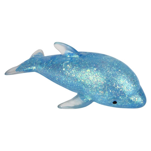 squeeze toy dolphin 6 inch blue