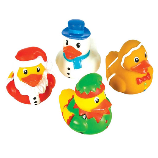 Christmas Rubber Duckies 2" - Four Styles Assorted - Bulk 576 pcs Christmas Rubber Duckies 2" - Four Styles Assorted - Bulk 576 pcs