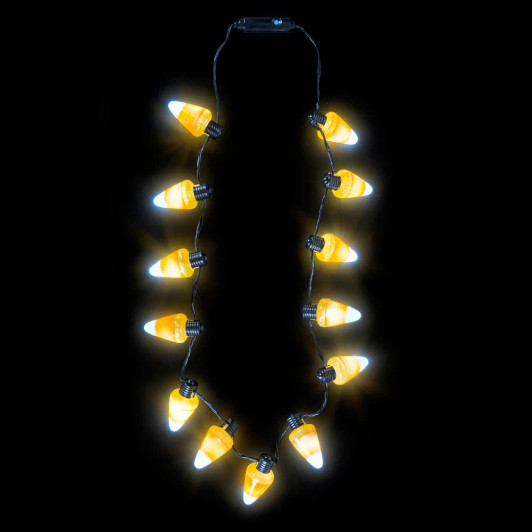 Candy corn necklaces 25 inch light up lit