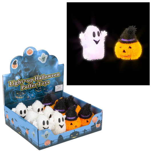 Light-Up Halloween Puffer Toy Mix Bulk 144 Pieces