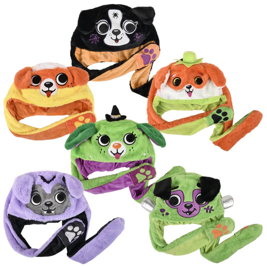 Halloween Dog Popping Ear Light-Up Hats Bulk 36 Pieces