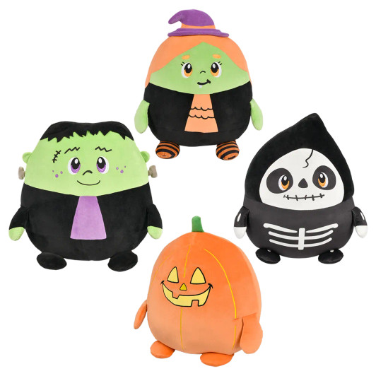 Squishy-Ishies Halloween Plush Characters Bulk 16 Pieces