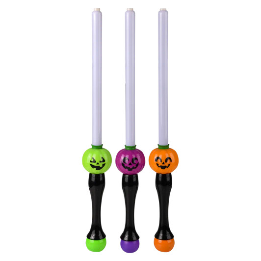 Halloween Light-Up Jack-O-Lantern Bubble Sword Clr Toy Mix Bulk 24 Pieces