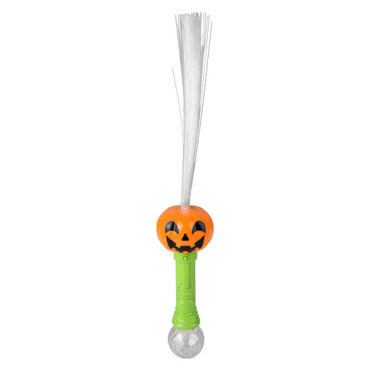 Halloween Light-Up Jack-O-Lantern Fiber Optic Wand Toys Bulk 36 Pieces
