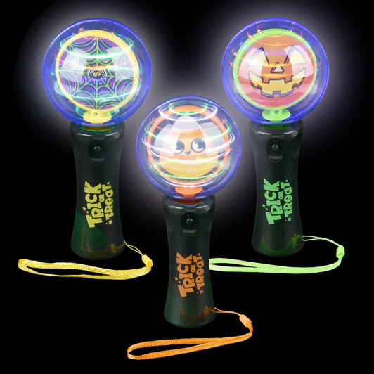 Halloween magic ball wands 7.25 inch 3 colors lit