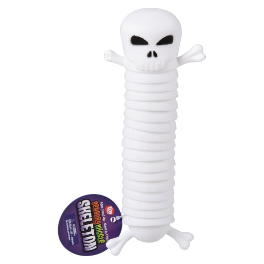 Wiggle fidget skeletons 5.5 inch front with hang tag