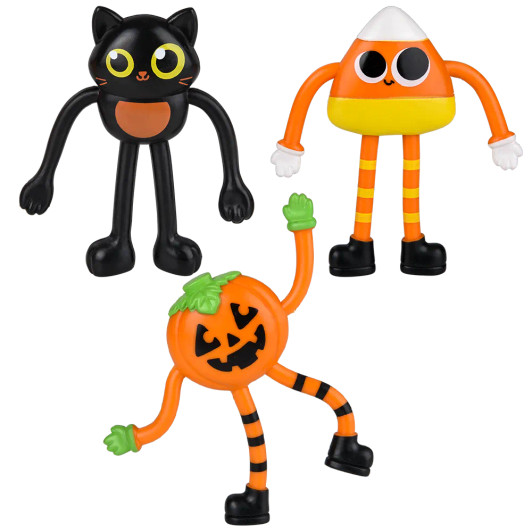 Halloween bendable characters 4.5 inch 3 assorted toys