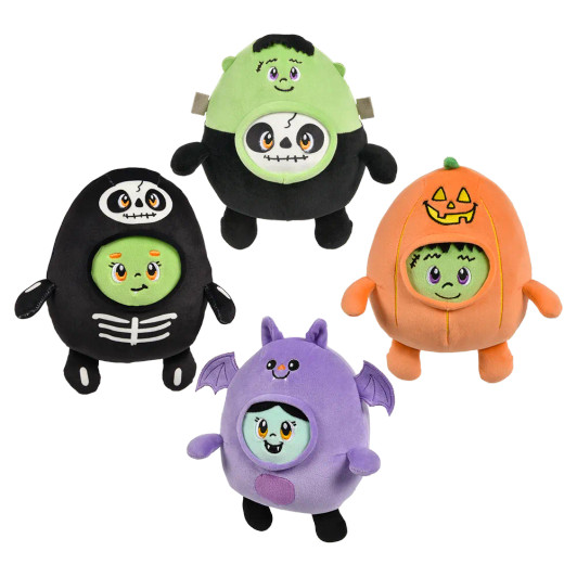 Dressed Squishy-Ishies Halloween Plush Characters Bulk 80 Pieces