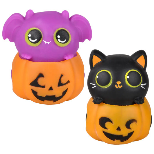 Squeezy bead jack o lantern animals front