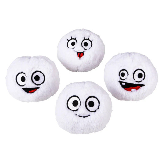 Christmas Plush Snowball Toy Mix Bulk 144 Pieces