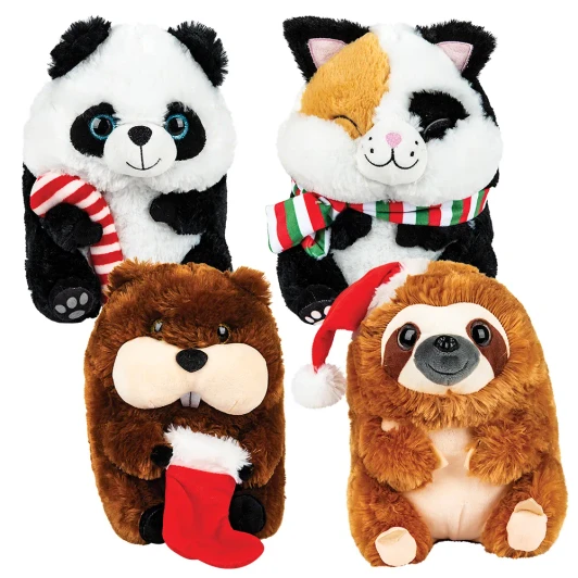 Belly Buddy Christmas Plush Animals Bulk 36 Pieces