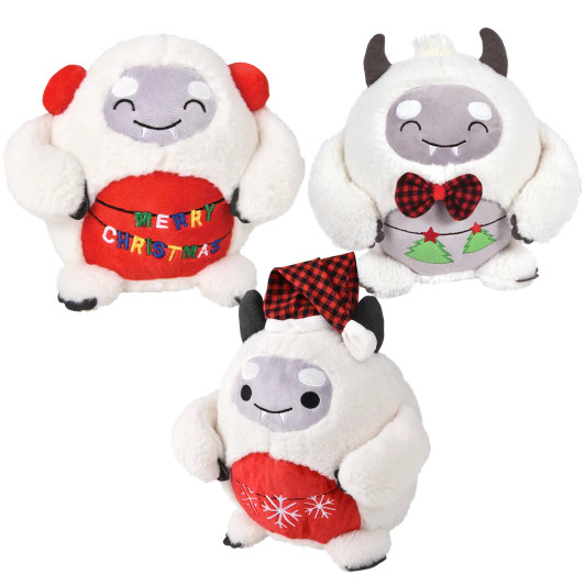 Christmas Yeti Plush Toy Mix Bulk 24 Pieces