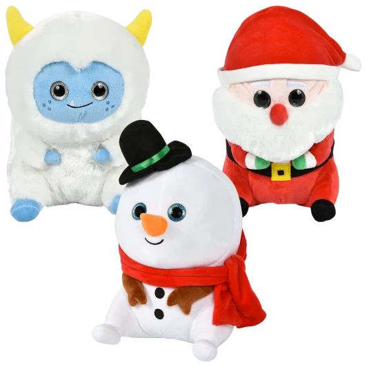 Belly Buddy Christmas Plush Character Toy Mix Bulk 24 Pieces