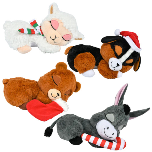 Bulk Dozy Christmas plush animals 36pc 11in lamb dog bear donkey holiday toys