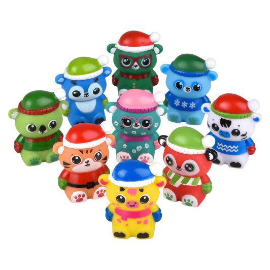 Winter rubber animals 432-pack (2 inch) assorted primary front view