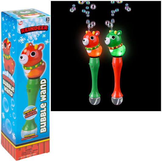 Light-up Reindeer wand red/green 24-pack primary front view