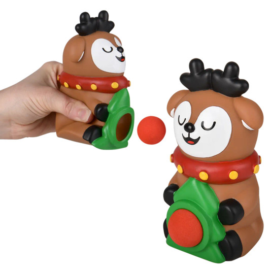 Christmas Reindeer Foam Ball Blaster Toys Bulk 36 Pieces