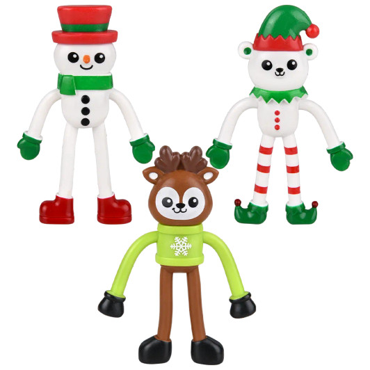 Christmas Bendable Characters Bulk 144 Pieces