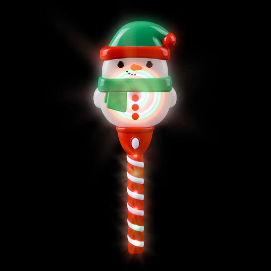 Christmas Light-Up Swirl Snowman Wand Toys Bulk 72 Pieces
