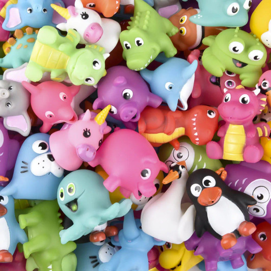 Rubber water squirting toy assortment 3" 500 pcs bulk toy gifts main.