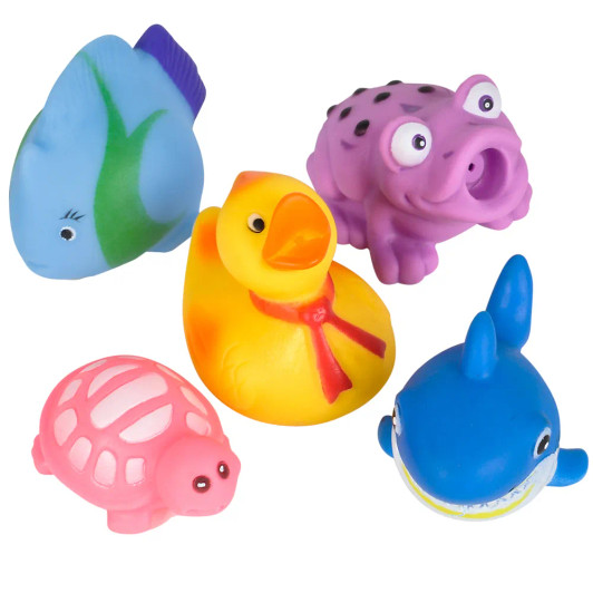 Rubber Water Squirting Toy Mix Bulk 600 Pieces