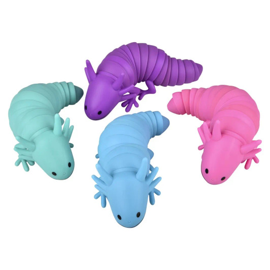 Sensory Wiggle Axolotl Toys Bulk 72 Pieces