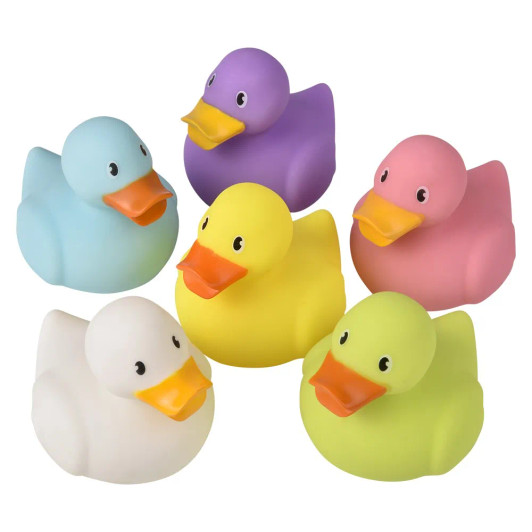 Rubber Duckies Toy Bathtime – 72 Pieces Bulk, 3.5", 6 Colors