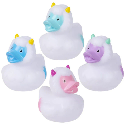 Rubber Duckies Yeti Mini – 576 Pieces Bulk, 2”, 4 Yeti Colors