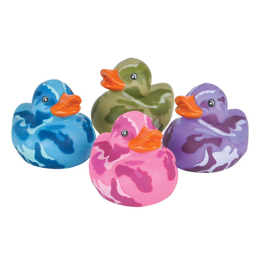 Rubber Duckies Camouflage – 576 Pieces Bulk, 2”, 4 Camo Colors