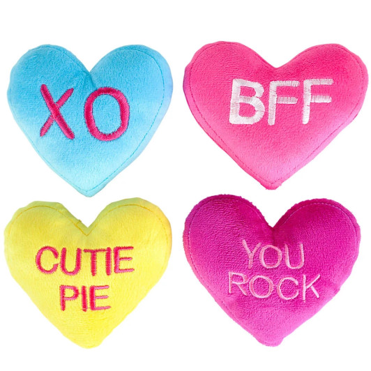 Valentine's Conversation Heart Plush Bulk 288 Pieces