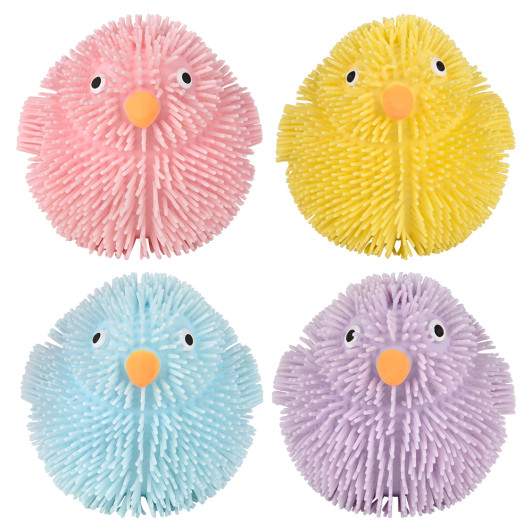 Puffer Easter chick bulk 144 pieces 3 inch 4 colors main