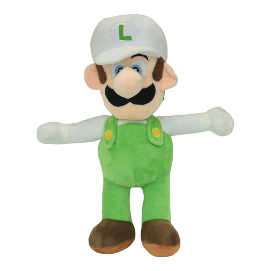 Super Mario Fire Luigi Plush Toy - 12 Inch Stuffed Figure - 24-Pack Bulk