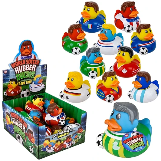 World Soccer Team Rubber Duckies Bulk 72 Pieces