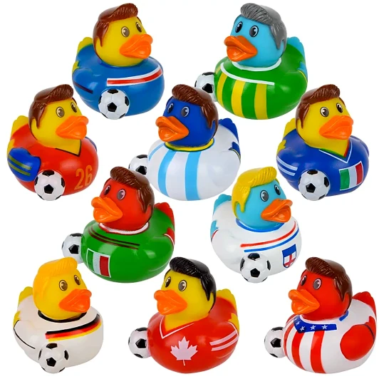 World Soccer Team Rubber Duckies Bulk 300 Pieces