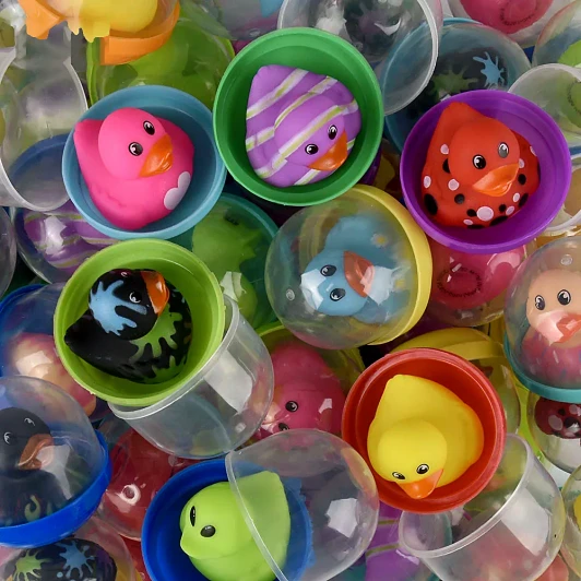 Rubber Duckling in Capsule Toy Mix Bulk 250 Pieces